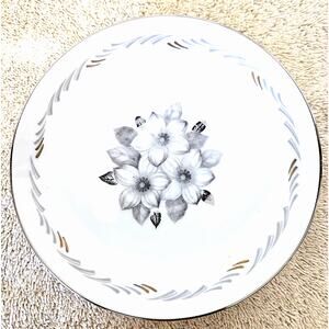 Narumi Bone China Dessert Plate White Flower Silver Trim Replacement Pieces